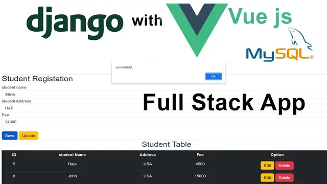 Video thumbnail for Django Vue.js Full Stack App