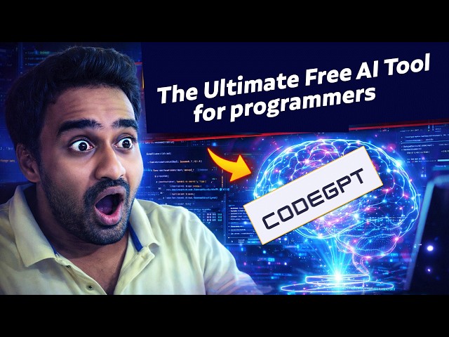 Video thumbnail for The Ultimate Free AI Tool for programmers CodeGPT AI