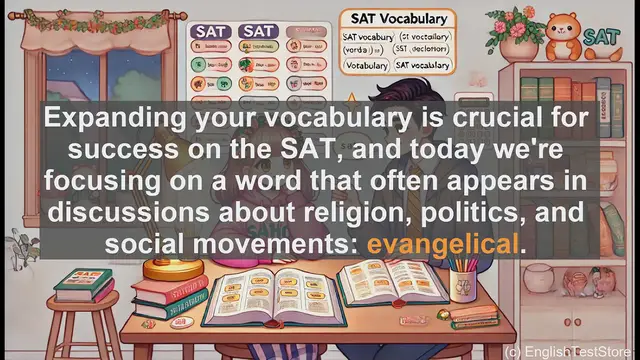 Video thumbnail for 5000 Must Know SAT Vocabulary - SAT Vocabulary: Understanding 'Evangelical' and Its Uses