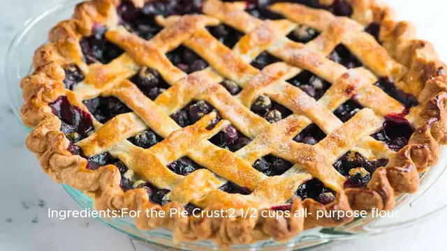 Video thumbnail for Blueberry pie recipe