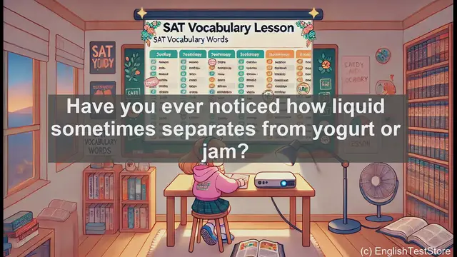 Video thumbnail for 5000 Must Know SAT Vocabulary - Syneresis: The Science Behind Separating Liquids