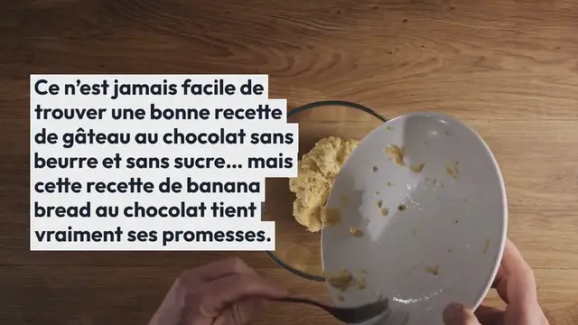 Video thumbnail for Banana bread tout chocolat (sans beurre / sans sucre)