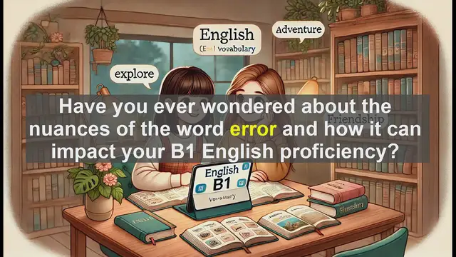 Video thumbnail for 2500 Must Know CEFR B1 Vocabulary - Understanding 'Error' in Advanced English: Meaning, Usage, and Common Mistakes