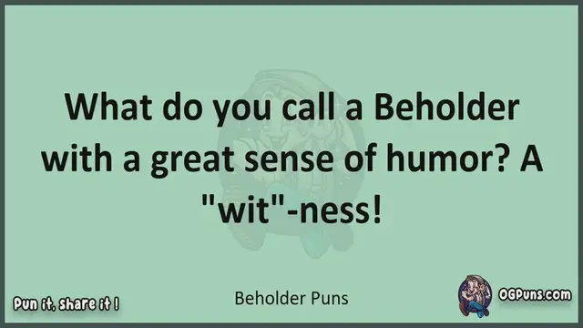 Video thumbnail for Beholder - Jokes, Puns, Wordplays, and Laughter