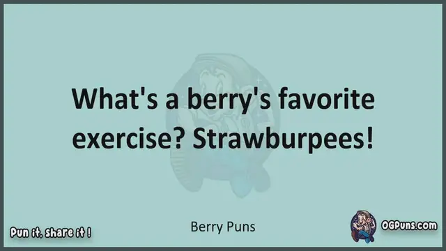 Video thumbnail for Berry - Jokes, Puns, Wordplays, and Laughter