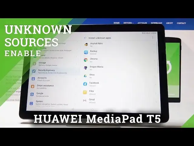 'Video thumbnail for How to Allow Unknown Sources in HUAWEI MediaPad T5 - Enable Unknown Sources'