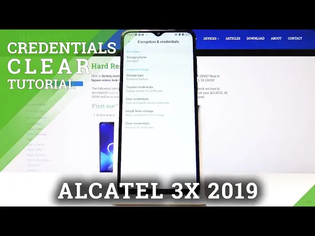 'Video thumbnail for How to Clear Credentials in ALCATEL 3X (2019) – Delete Certificates & Licenses'