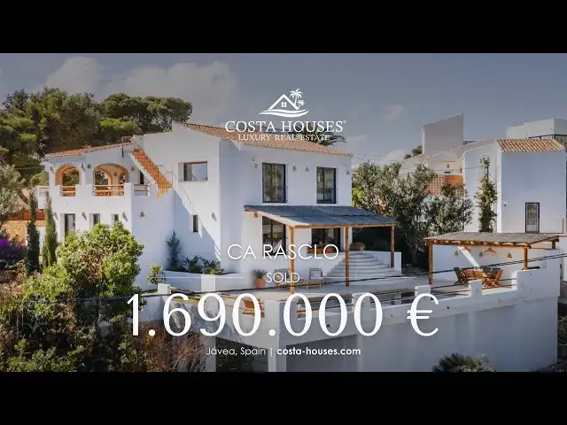 Video thumbnail for Villa Ca Rasclo RENOVATED & SOLD by COSTA HOUSES | LUXURY IBIZA style Villa withs Sea views in Javea