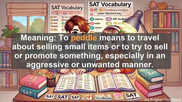 Video thumbnail for 5000 Must Know SAT Vocabulary - SAT Vocabulary: Understanding and Using 'Peddle'
