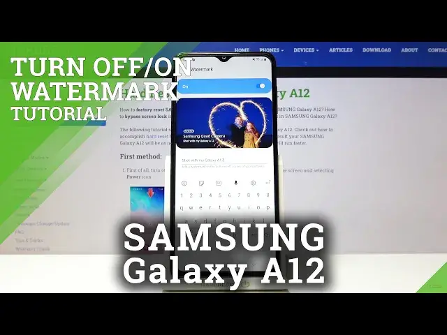 'Video thumbnail for Samsung Galaxy A12 - How to Manage Camera Watermark'