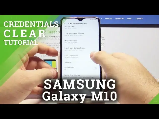 'Video thumbnail for How to Clear Credentials in SAMSUNG  Galaxy M10 – Erase Licenses / Reset Certificates'