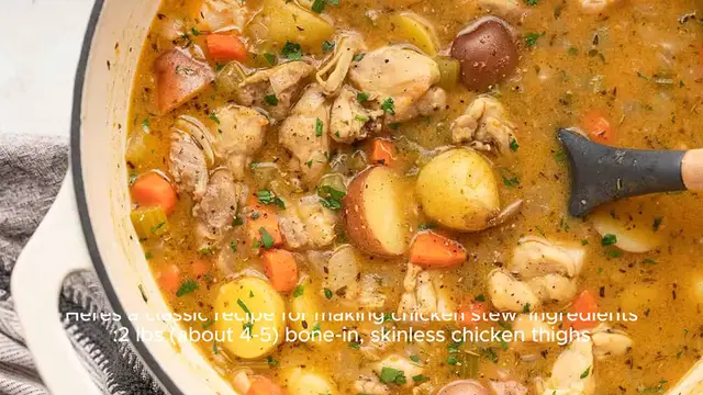 Video thumbnail for Chicken stew recipe