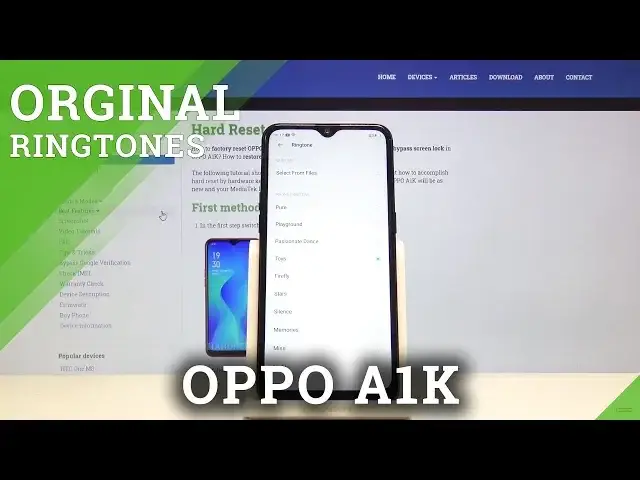 'Video thumbnail for How to Set Up Ringtone in OPPO A1K - Orginal OPPO Ringtone List'