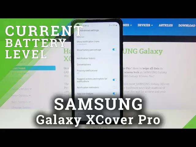 'Video thumbnail for How to Show Battery Percentage in Status Bar on SAMSUNG Galaxy XCover Pro – Check Battery Level'
