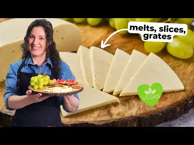 'Video thumbnail for Make Vegan Gruyère Cheese in Your Kitchen! #veganrecipes #vegancheese'