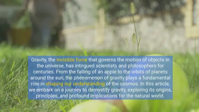 Video thumbnail for Deciphering Gravity: The Invisible Force of the Universe