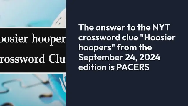 Video thumbnail for Hoosier hoopers NYT Crossword Clue