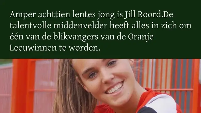 Video thumbnail for Jill Roord, de nieuwe beauty van de Oranje Leeuwinnen: