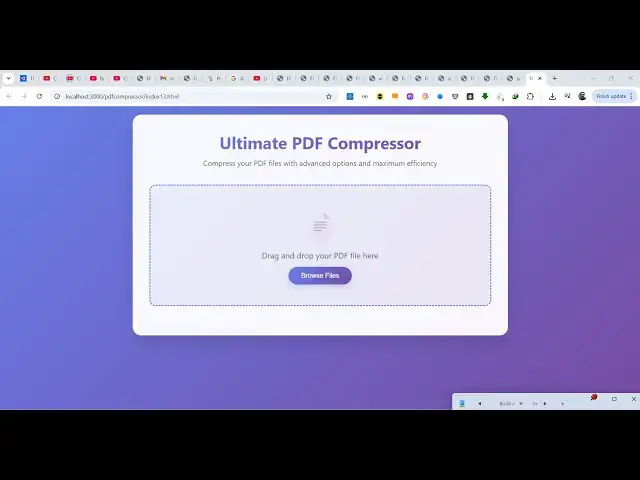 Video thumbnail for Build a PDF Compressor Web App in Browser Using PDF-LIB Library in HTML & JavaScript