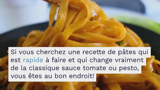 Video thumbnail for Pâtes aux oignons nouveaux et à l’ail (recette rapide)