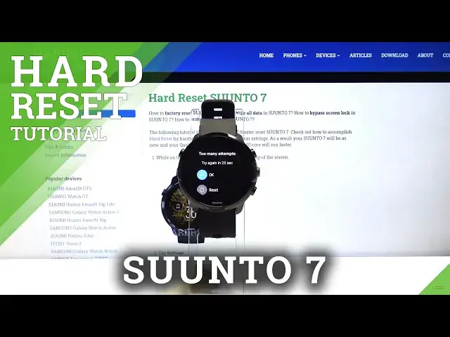 'Video thumbnail for Hard Reset SUUNTO 7 – Wipe Data / Bypass Screen Lock'