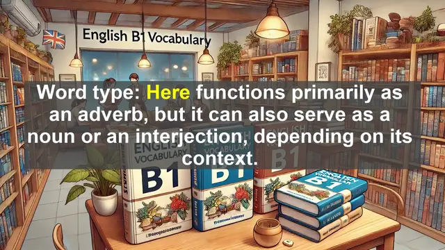 Video thumbnail for 2500 Must Know CEFR B1 Vocabulary - Mastering 'Here': A B1 English Guide