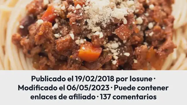 Video thumbnail for Salsa Boloñesa Vegana con Soja Texturizada