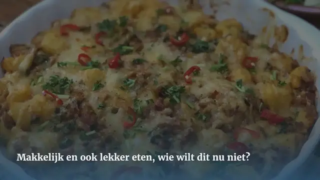 Video thumbnail for KRIELTJES OVENSCHOTEL MET GEKRUID GEHAKT, SPEK, UI EN KAAS