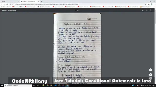 Video thumbnail for Java Conditionals_ If-else Statement in Java