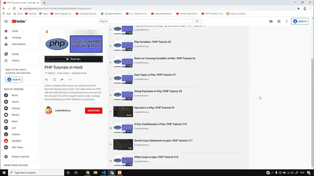 Video thumbnail for For Loops in php _ PHP Tutorial #13