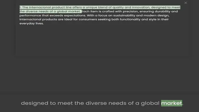 Video thumbnail for 1. The Internacional product line offers a unique blend of quality and innovation, designed to meet the diverse needs of a global market. Each item is crafted with precision, ensuring durability and performance that exceeds expectations.