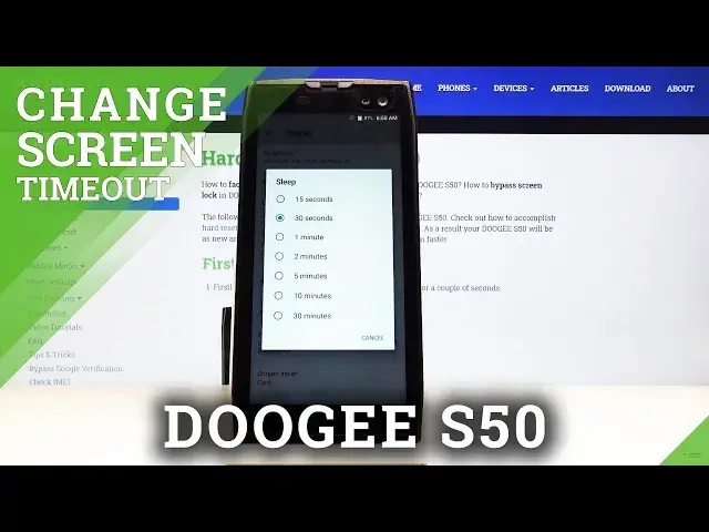 'Video thumbnail for How to Manage Screen Timeout in DOOGEE S50 – Screen Sleep Time'