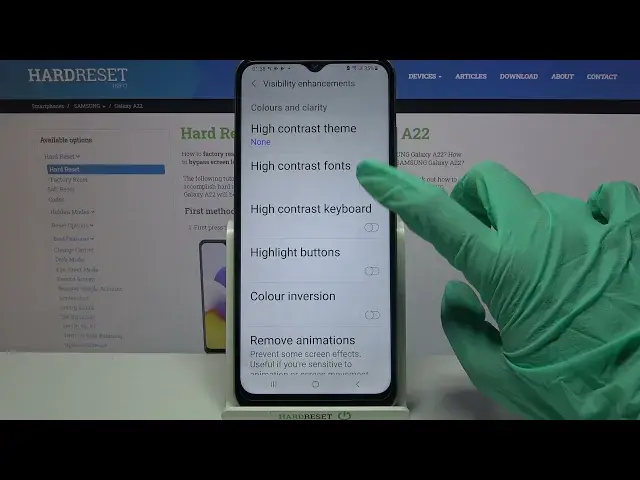 'Video thumbnail for How to Activate High Contrast Text on SAMSUNG Galaxy A22'