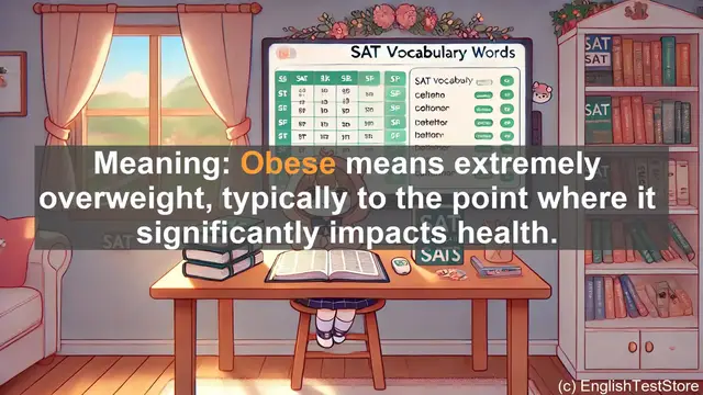 Video thumbnail for 5000 Must Know SAT Vocabulary - Understanding 'Obese': A Key SAT Vocabulary Word