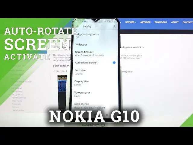 'Video thumbnail for How to Turn On Auto Rotate Screen in NOKIA G10 - Activate Auto Rotation'