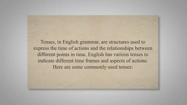 Video thumbnail for Tenses