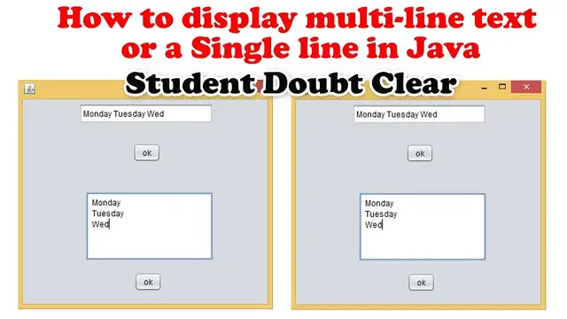 Video thumbnail for How to display multi-line text  or a Single line in Java