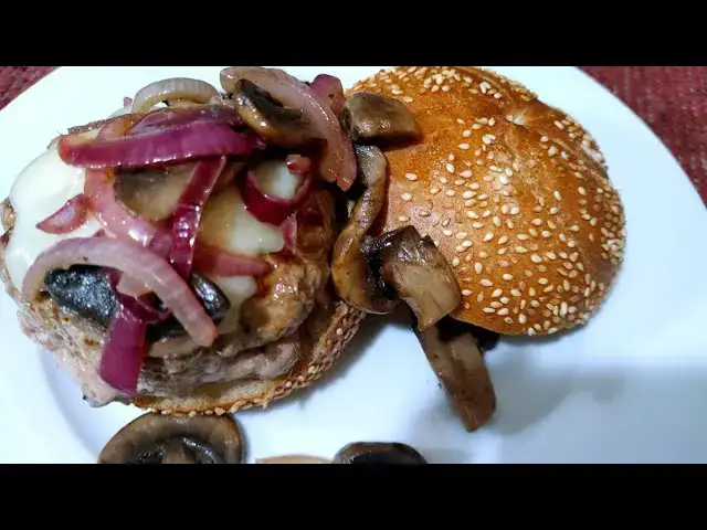 Video thumbnail for Turkey Burger with Sauteed Mushrooms and Gruyere