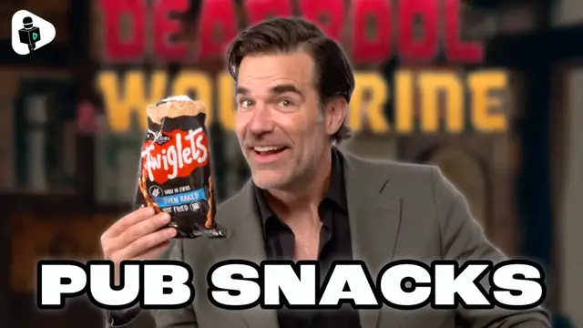 'Video thumbnail for Deadpool & Wolverine's Rob Delaney Tries BRITISH Pub Snacks!'
