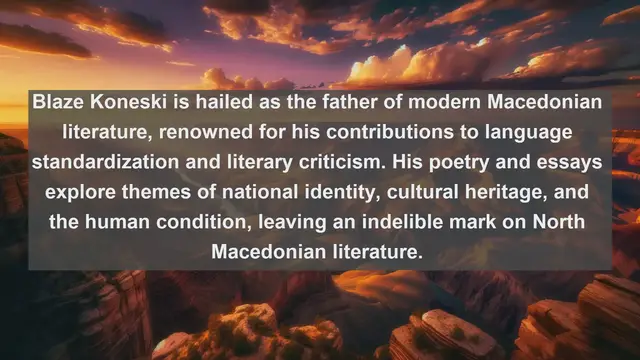 Video thumbnail for Exploring Literary Gems: Top 10 Renowned Writers from North Macedonia