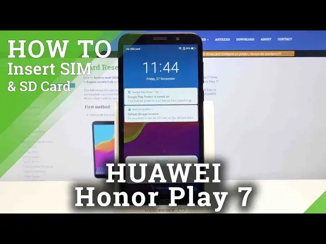 Video thumbnail for How to Insert Nano SIM & Micro SD Card in HUAWEI Honor Play 7 – SIM & SD Installation