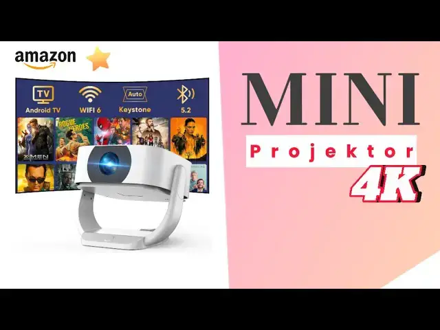 Video thumbnail for 84,99 € PURSHE Beamer Test – 1080P Full HD, WLAN, 270° Drehung & Bluetooth | Heimkino 2025