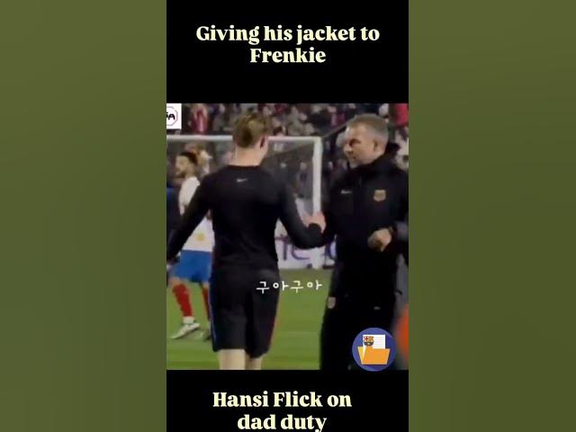 Video thumbnail for Hansi Flick haciendo de padre en el FCB ❤️‍🩹