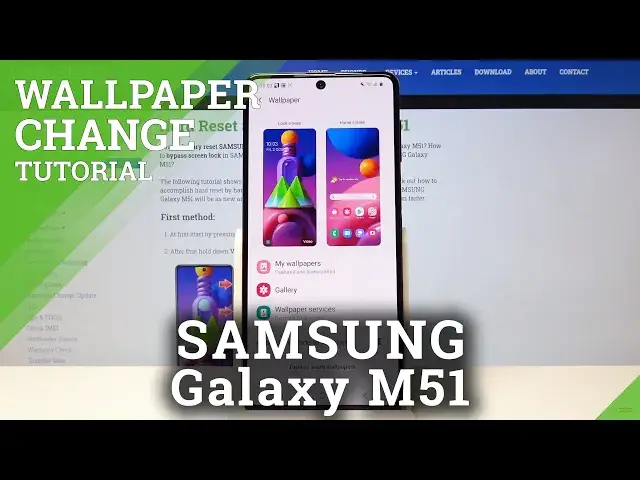 'Video thumbnail for How to Change Wallpaper on SAMSUNG Galaxy M51 - Customize Home Screen'