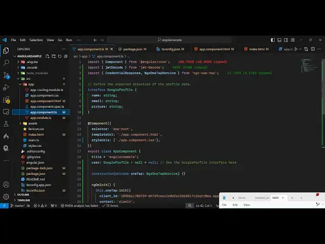 Video thumbnail for Build a Angular Google OAuth2 One Tap JWT Login Using ngx-one-tap Library in Browser Using TS