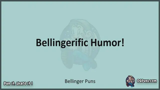Video thumbnail for Bellinger - Jokes, Puns, Wordplays, and Laughter