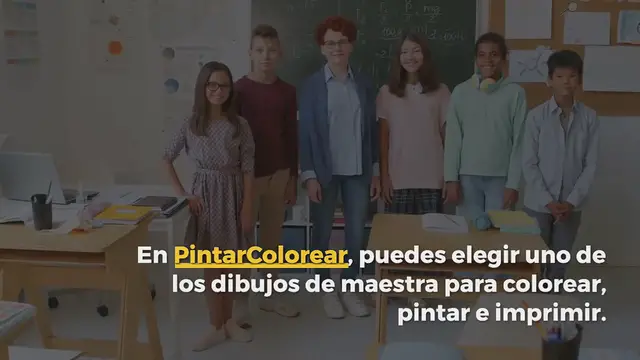 Video thumbnail for Dibujos de maestra para colorear