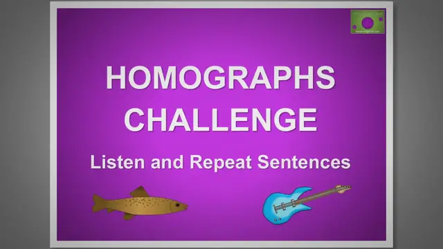Video thumbnail for Homographs challenge: Listen and Repeat Sentences #1