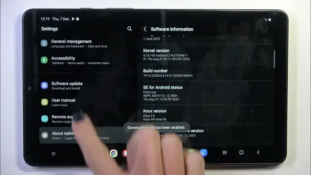 Video thumbnail for How To Enable & Disable Developer Options In Samsung Galaxy Tab A9