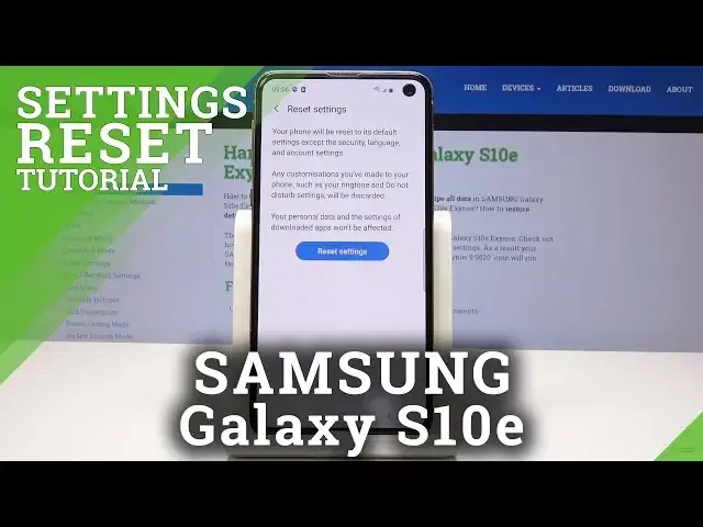 'Video thumbnail for How to Restore Defaults in SAMSUNG Galaxy S10e  - Reset Settings in Galaxy S10e'